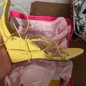JustFab yellow wedge